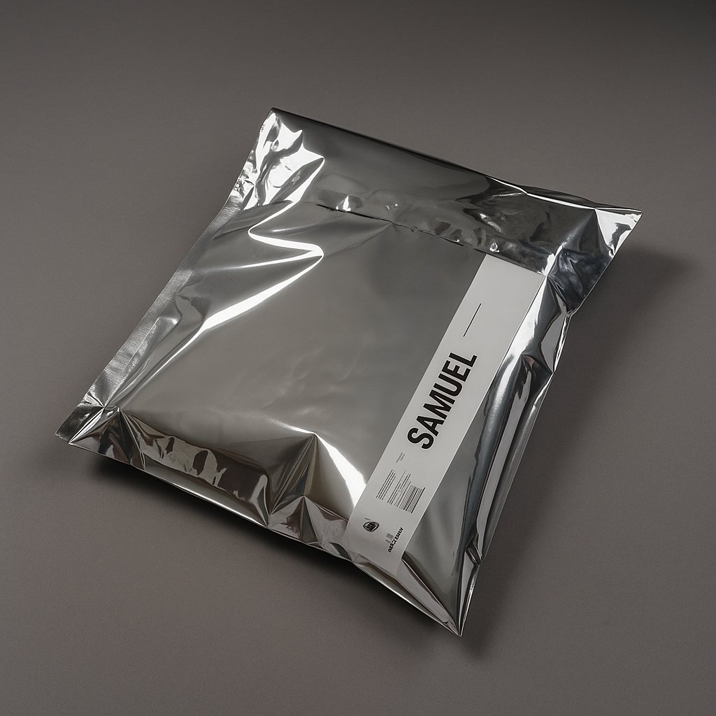Custom Silver Poly Mailer Bag