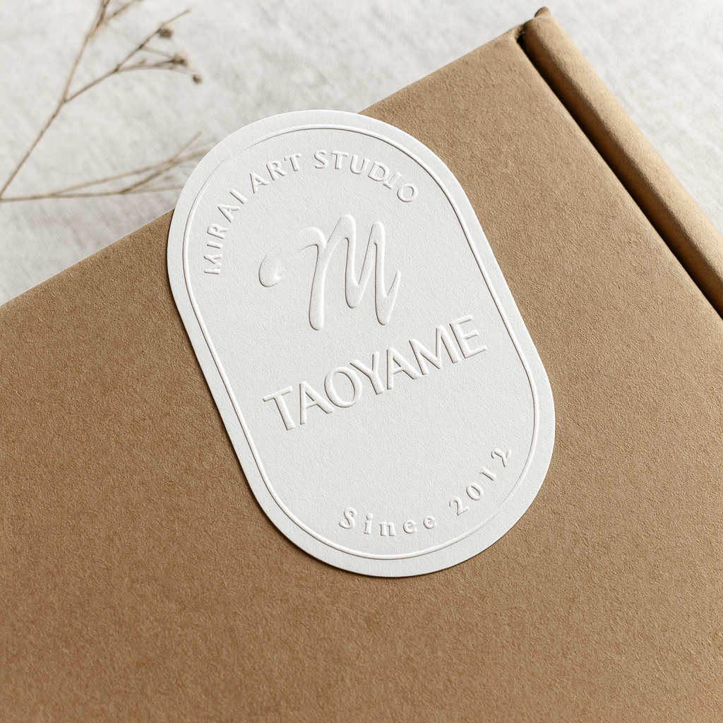 Custom Luxury Embossed Paper Sticker