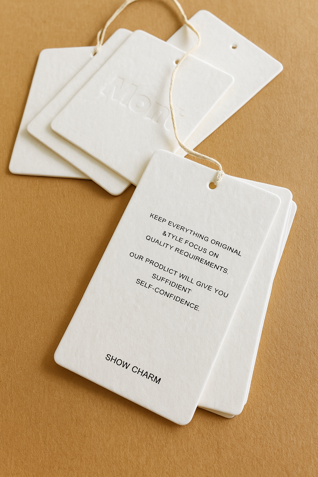 Custom Embossed Hangtags