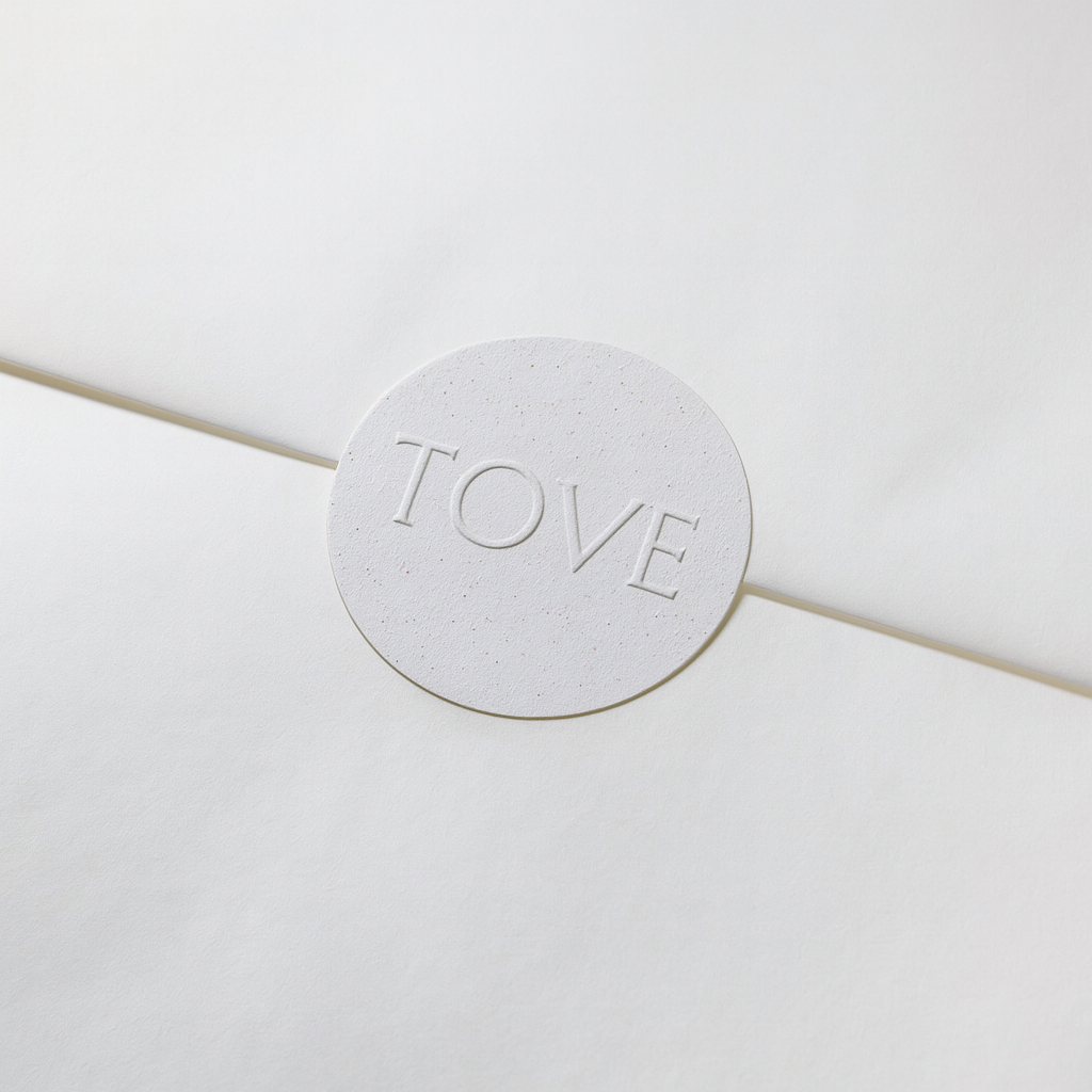 Custom Luxury Embossed Paper Sticker
