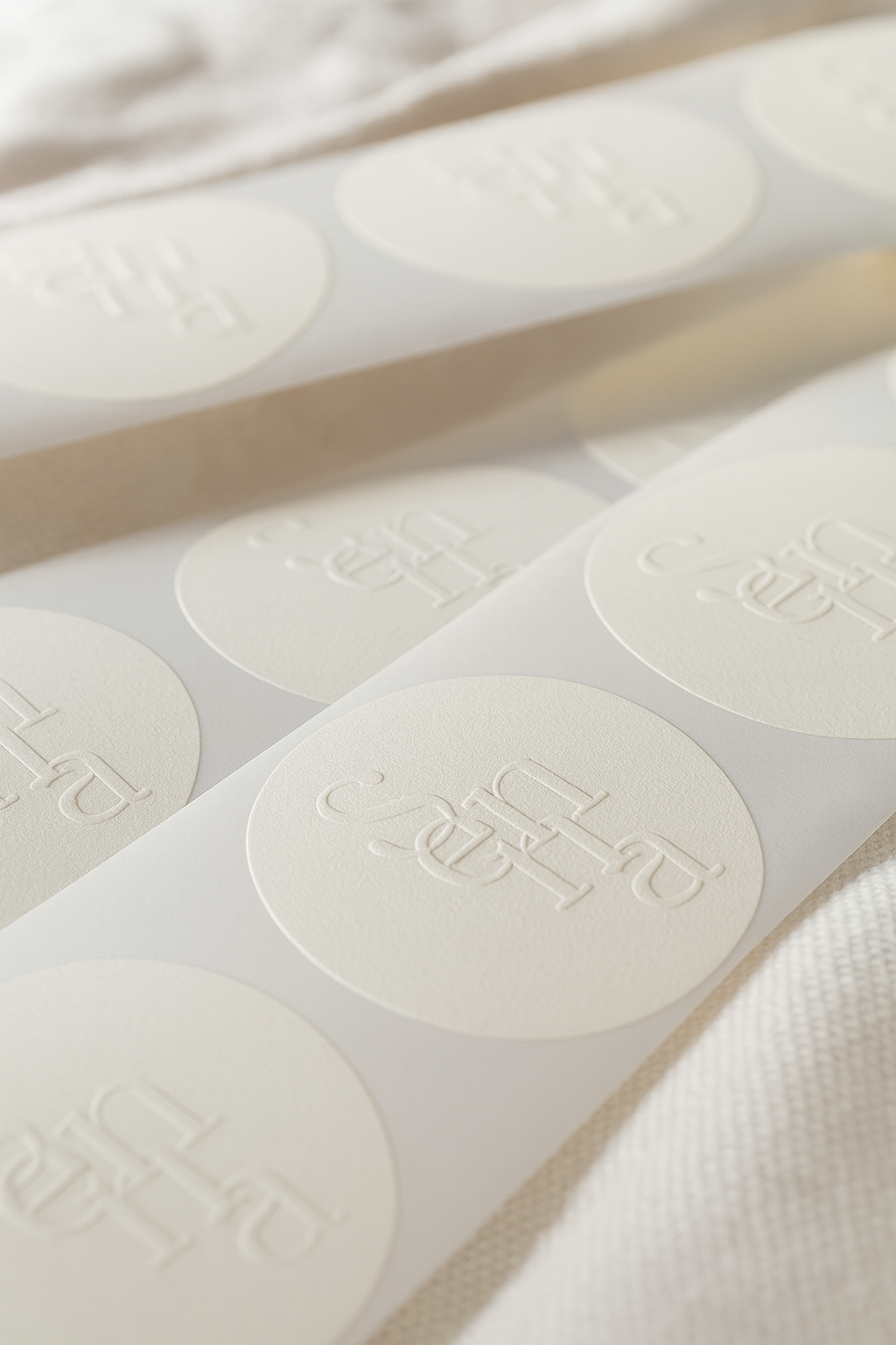 Custom Luxury Embossed Paper Sticker