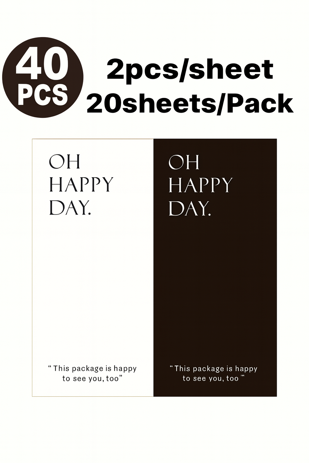 40-pcs Gift Wrapping & Packaging Sticker