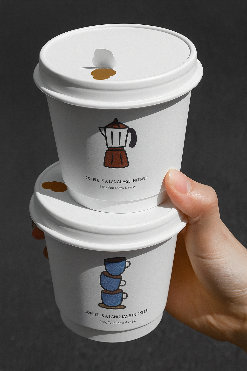 Custom Logo Kraft Paper Cups