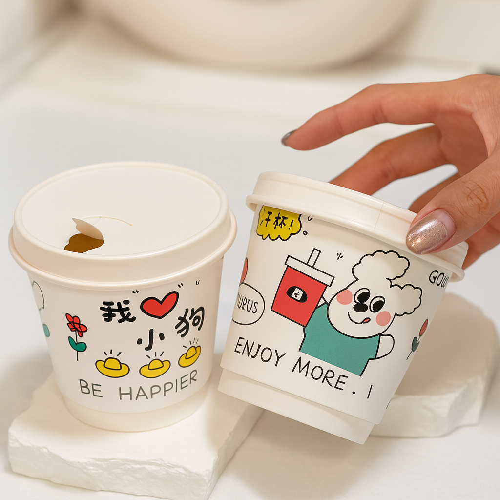 Custom Logo Kraft Paper Cups