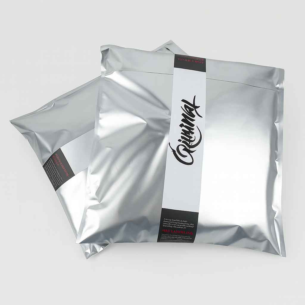 Custom Silver Poly Mailer Bag