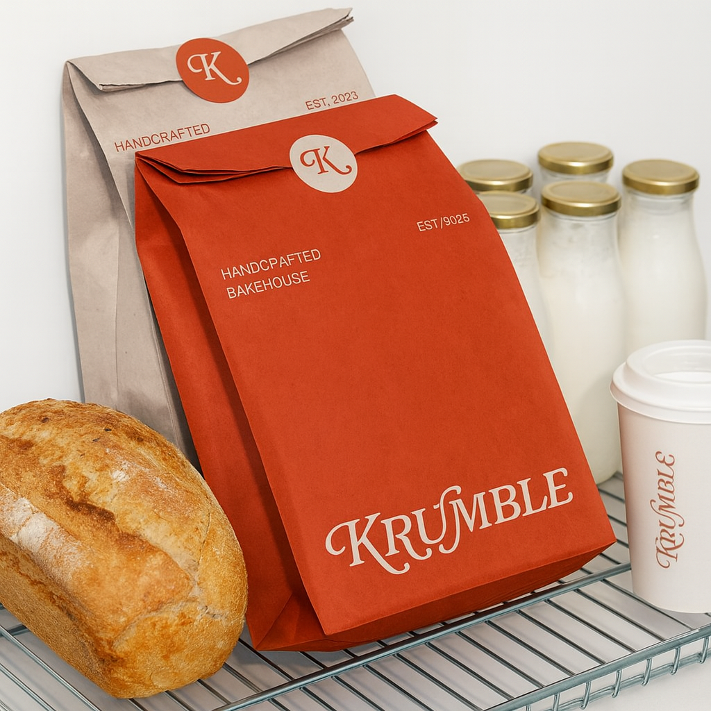 Custom Kraft Gift & Bakery Pouch