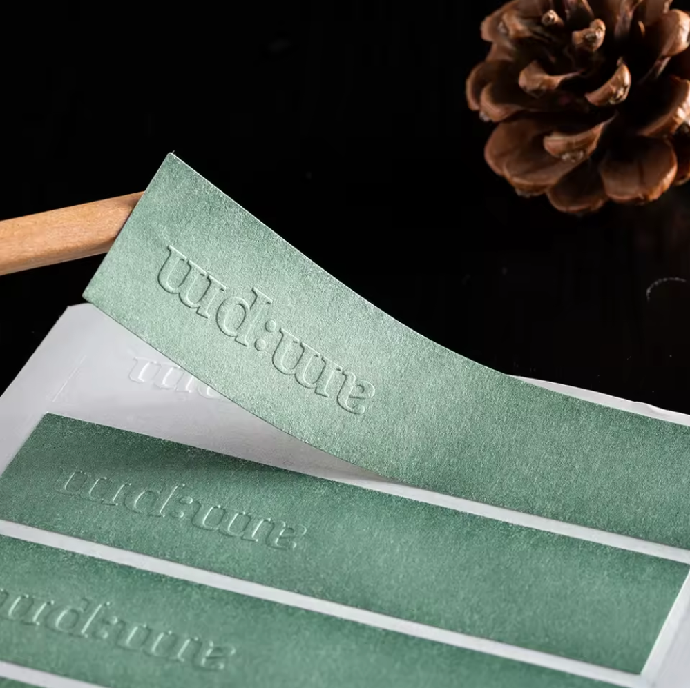 Custom Luxury Embossed Paper Sticker