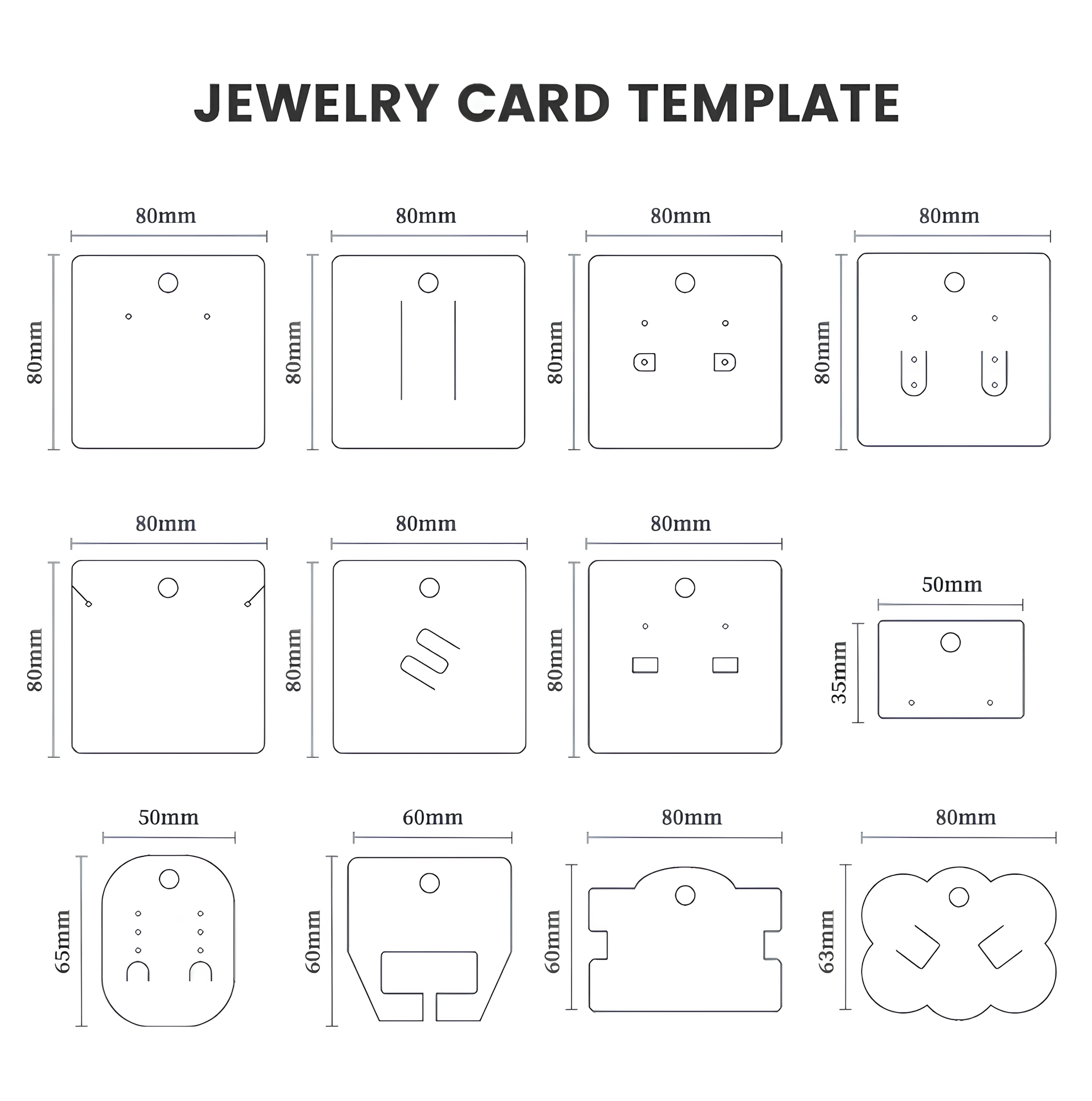 Custom Jewelry Card Hang Tags